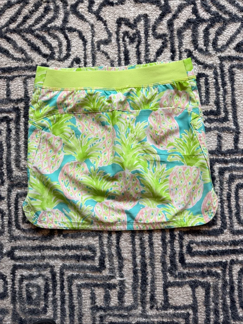 RLX Ralph Lauren Pineapple Print Skort in Aqua, Lime & Pink